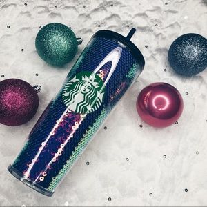 ⭐️Starbucks sequin dark purple cup⭐️